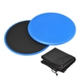 thumbnail image 1 of Unique Bargains Exercise Core Sliders, 175mm Dia. Glider Discs with Cloth Bag for Full Body Workout, Blue, 1Set, 1 of 6