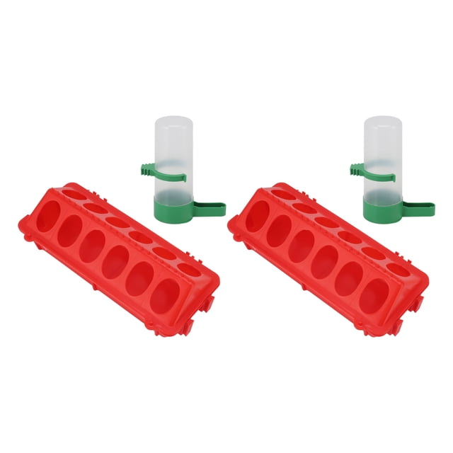 Feeding Dish Dispenser, Multi Holes Chicken Feeder Splatter Proof Cover Automatic PP Plastic Flip Top For Poultry L Waterer 140ML,M Waterer 90ML,S Waterer 60ML