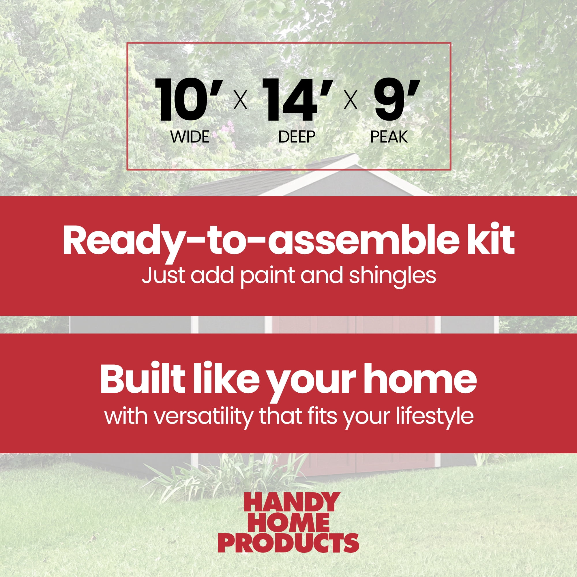Handy Home Products Rookwood 10 ft. x 14 ft. Wood Storage Shed