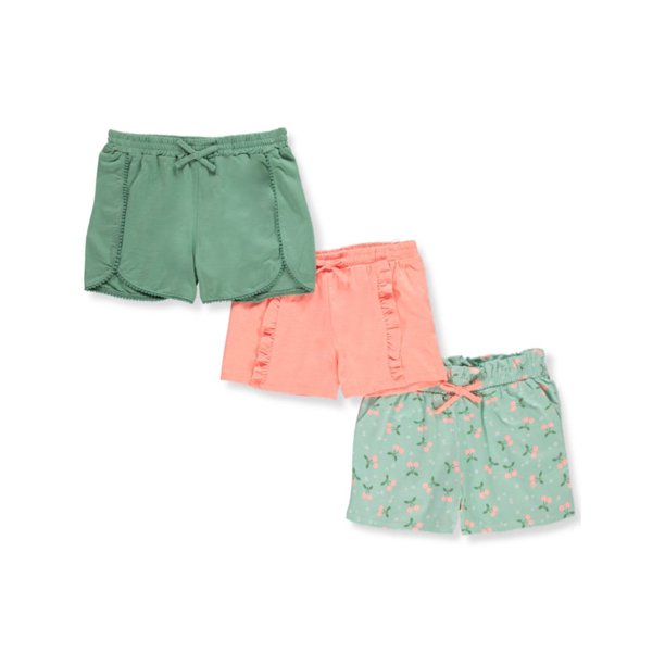 Freestyle Revolution Girls' 3-Pack Cherry Shorts - coral/multi, 2t ...