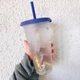 thumbnail image 6 of Cheers.US 700ml Color Changing Tumblers Cups with Lids %26 Straws Reusable Bulk Tumblers Plastic Cold Tumbler Cup for Adults Kids, 6 of 7