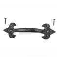 thumbnail image 5 of Renovators Supply Black Wrought Iron Door Pulls, Fleur de Lis 6.5in Tall Set of 4, 5 of 8
