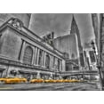 thumbnail image 2 of Frank, Assaf 14x12 White Modern Wood Framed Museum Art Print Titled - Cab on New York city street, 2 of 4