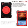 thumbnail image 4 of Dteck Case for Samsung Galaxy Tab A8 10.5 Inch 2022,Shockproof Cover with 360 Rotating Handle Kickstand Shoulder Strap Heavy Duty Case for Samsung Galaxy Tab A8 10.5" X200/X205/X207,Black/Red, 4 of 9