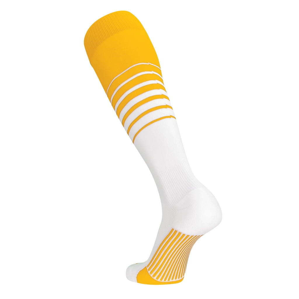 TCK Elite Breaker Fade Lines Knee High Soccer Socks (Gold, White, S ...