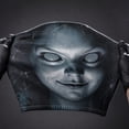 thumbnail image 4 of 2PCs Ghost Face Headrest Covers, Halloween Car Accessories, Scary Face Printing Auto Seat Universal Elastic Models Headrest Protector (F), 4 of 6