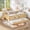 Light Natural, variant on Harper & Bright Designs Twin Size Platform Bed with Trundle and Small Staircase, Solid Wood Platform Bed Frame with Guardrails and Bookshelves for Boys and Girls, Natural