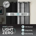 thumbnail image 3 of Smart Curtains Kelsey Light Zero 100% Blackout Window Curtains, 40" x 84", Black, 2 Panels, 3 of 7