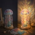 thumbnail image 4 of Sea Glass Jellyfish DIY Kit With LED Lights 3D Tabletop Art Ornament for Coastal Home Decor, 4 of 6