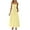 Yellow, variant on Up to 65% Off! Fmbrln Womens Summer Adjustable Spaghetti Strap Long Dress Casual Sleeveless Smocked Patchwork Flowy Maxi Dress with Pockets Vacation Beach Sundress