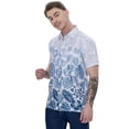 thumbnail image 4 of LA LEELA Mens Hawaiian Shirts Short Sleeve Button Down Shirt Men's Casual Vacation Tropical Beach Summer Party Shirts for Men Funny XXL White Leaf, 4 of 6