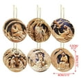 thumbnail image 3 of 12-Piece Wooden Jesus Ornament Set - Handcrafted Religious Christmas Tree Decor with Hanging Ribbons (Nativity-Themed Christian Holiday Collection), 3 of 8