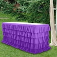 thumbnail image 3 of Tablecloth - 5-Layer Ruffled Party Table Cover for Dining Tables, Weddings & Events, 1-Piece, Multiple Color Options, 3 of 6