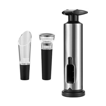 

Wine Bottle Opener with Foil Cutter Manual Viewable Window Bottle Corkscrew Set with Wine Pourer Vacuum Wine Stopper