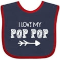 thumbnail image 3 of Inktastic I Love My Pop Pop with Arrow Boys or Girls Baby Bib, 3 of 4