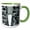 Green/White, variant on 3drose, Usa, Colorado, White River National Forest, Aspen., 15oz Mug