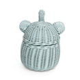 thumbnail image 6 of Blue Elephant Rattan Storage Basket With Lid Hand Woven Shelf Organizer Cute Handmade Gift Wicker, 6 of 6