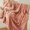 thumbnail image 5 of TIMIFIS Throw Blanket Thickened Solid Colour Pineapple Fleece Blanket Corals Fleece Sofa Cover Blanket Corals Fleece Gift Blanket Nap Blanket Fleece Blanket, 39X59 In, 5 of 5