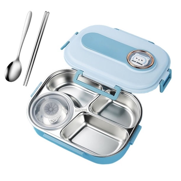 Caja Bento aislada de acero inoxidable for microondas con cuchara y tenedor for sopa