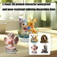 thumbnail image 2 of Acrylic Bunnies/Angel Statues Desk Decorative Figurine Lovely Figurine Sculptures for Home Office Table Ornament, 2 of 9