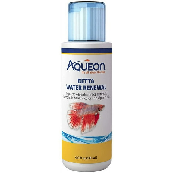 Aqueon Betta Water Renewal Replaces Trace Minerals for Aquariums [Aquarium Water Conditioners, Aquarium Supplies] 24 oz (6 x 4 oz)
