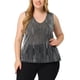 thumbnail image 1 of Camisesin mangas de purpurisin mangas con lentejuelas pamujer negro plateado 4XL, 1 of 6