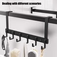 thumbnail image 5 of Camnix Over The Door Hooks, Door Hanger Hooks for Hanging, Over The Doors Towel Racks for Bathroom with 6 Coat Hook, Coat Rack Dorm Essentials Bathroom Accessories（1 Pack, Gray）, 5 of 8