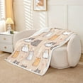 thumbnail image 3 of Cartoon Cat Throw Blanket for Couch Cute Animal Fleece Blanket, Kawaii Love Heart Sherpa Blanket Baby Size Pet Theme Blanket, Orange Grey Kitten Bed Blanket Kids Bedroom Decor, 3 of 6
