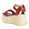 thumbnail image 5 of YDN Women Casual Buckle Strap Espadrilles Sandals Platform Wedge High Heels Open Toe Shoes Dating Party Daily Size 13 Red, 5 of 5