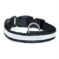 thumbnail image 4 of Biltek White LED Light Dog Collar - Medium - Dog Pet Night Safety Fashionable Flashing Light Up Collar Nylon Large Adjustable, 4 of 6