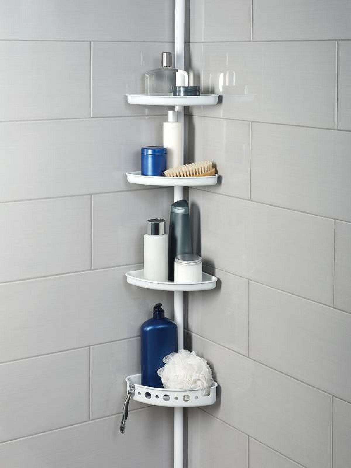 3-Tier Rust-Resistant Tension Pole Shower Caddy with Removable Baskets, 60  in. to 108 in., Oil-Rubbed Bronze - Walmart.com