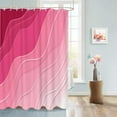 thumbnail image 2 of Shower Curtains Rosy Pink Ombre Geometric Bath Curtain Abstract Ocean Waterproof Polyester Fabric Bathroom Curtain with Hooks 36 x 72 Inches, 2 of 6