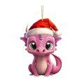 thumbnail image 2 of Christmas Big Sales! Christmas Ornaments for Kids Christmas Dinosaur Pendant Christmas Car Decoration Acrylic Flat Pendant, 2 of 4