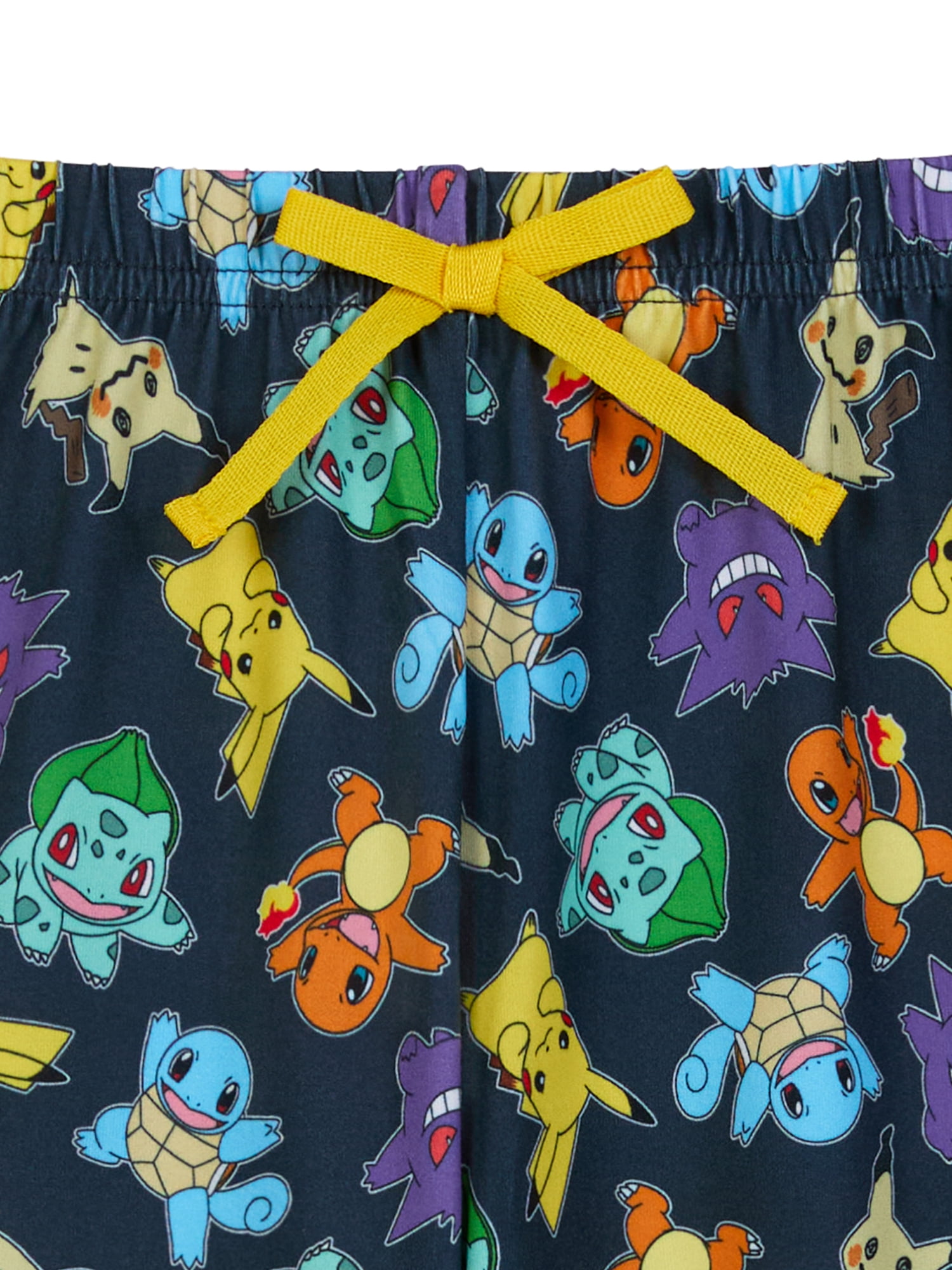 Pokemon Boys Short Sleeve Sleep Notch Collar Top and Pants Pajama Set, 2-Piece, Sizes 4-12