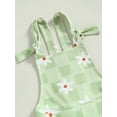 thumbnail image 6 of Arvbitana Toddler Baby Girl Overalls Sleeveless Floral Print Suspender Bell-Bottoms Pants Spring Summer Casual Jumpsuit for Child 6M-4T, 6 of 9