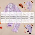 thumbnail image 3 of CAUYDY Toddler Girls Halloween Pajamas Fuzzy Trim Button Down Cute Pumpkin Ghost Print Long Sleeve Shirt Elastic Pants 2 Piece Satin Pajama Set(L101-Purple,18-24 M), 3 of 4