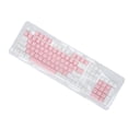 thumbnail image 2 of Translucent Backlit Keycaps, 104-key Keycaps Translucent Backlit  For Office For Home For Boys For Computer Lovers For Internet Bar For Girls Pink White, 2 of 8