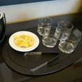 thumbnail image 2 of Dacasso Classic Black Leather Servindia - Ing Tray, 2 of 2