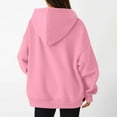 thumbnail image 4 of Womens Oversized V Neck Hoodies , Fleece Long Sleeve Pullover Sweatshirts, Fall Trendy Outfits, 4 of 8