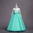 thumbnail image 1 of Vestido de niña grande, vestido de princesa de encaje de manga larga, vestido de niña de las flores, falda abullonada, 1 of 5