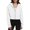 White, variant on Holzkary Women's 2025 Zip Up Y2K Hoodies Womens Zip Up Hoodie Cropped Sweatshirts Thumb Hole Jackets Cropped Casual Long Sleeve Sweatshirts Fall Spring Track Jackets with Pockets Black L