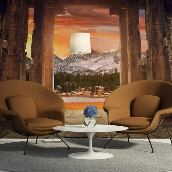 Tiptophomedecor Cityscape Wallpaper Wall Mural - Trail Of Rocky Temples