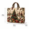 thumbnail image 3 of Christmas Quilted Tote Bag, Holiday Shoulder Tote Bag, Portable Shoulder Handbag, Versatile Daily Bag, Best Women Holiday Gift, 3 of 5