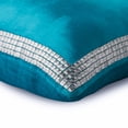 thumbnail image 2 of The HomeCentric Pillow Cases, Decorative Pillow Covers Pack of 2, 24x24 inch (60x60 cm) Blue, Velvet Throw Pillow Covers, Handmade Pillow Covers, Pillowcase With Bordered, Pillow - Silver Studded Blue, 2 of 3