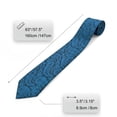 thumbnail image 5 of Dark Teal Blue Necktie for Men Ties Paisley Elegant for Suit Jacket Woven Wedding Extra Long 63", 5 of 7