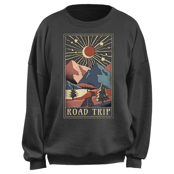 Junior's Lost Gods Road Trip Tarot Card Sweatshirt Charcoal Medium