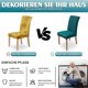 thumbnail image 4 of Fundas para sillas 4 Piezas, Funda elástica para Silla de Comedor Protector de Silla Moderno Lavable para decoración Fiesta Banquetes Oficina Hotel(Azul Pavo Real), 4 of 5