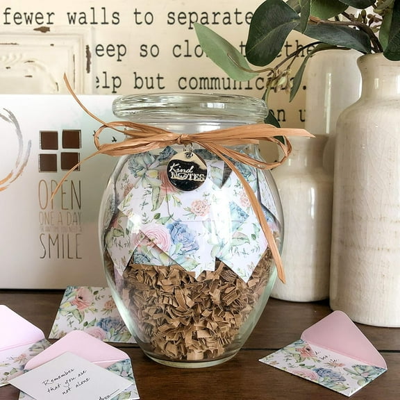 Glass Keepsake Gift Jar with Sympathy Messages - Soothing Succulents Design