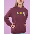 thumbnail image 2 of Daisies, Sun And Moon Art Hoodie Women -Image by Shutterstock, Female Small, 2 of 4