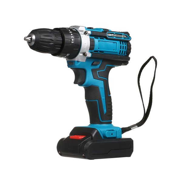 Amdohai Cordless Drill Driver 21V Hand-held Electric Drill with 3/8inch Keyless Chuck LED Work Light for Drilling Wall Bricks Wood Metal